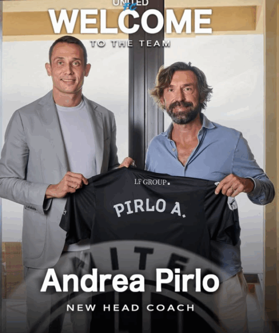 Nuova avventura per Pirlo: è il nuovo allenatore dello United FC