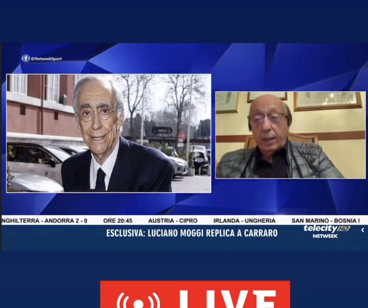 Moggi replica a Carraro: “Rasenta il ridicolo, dica la verità”
