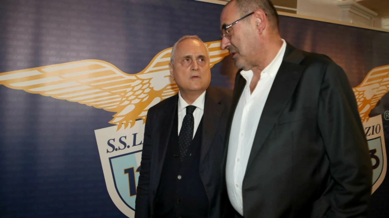 Lazio, aria tesa a Formello: scintille tra Lotito, Sarri e Fabiani