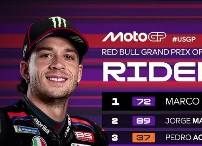 Bezzecchi imprendibile: dominio totale ad Austin e Aprilia da sogno