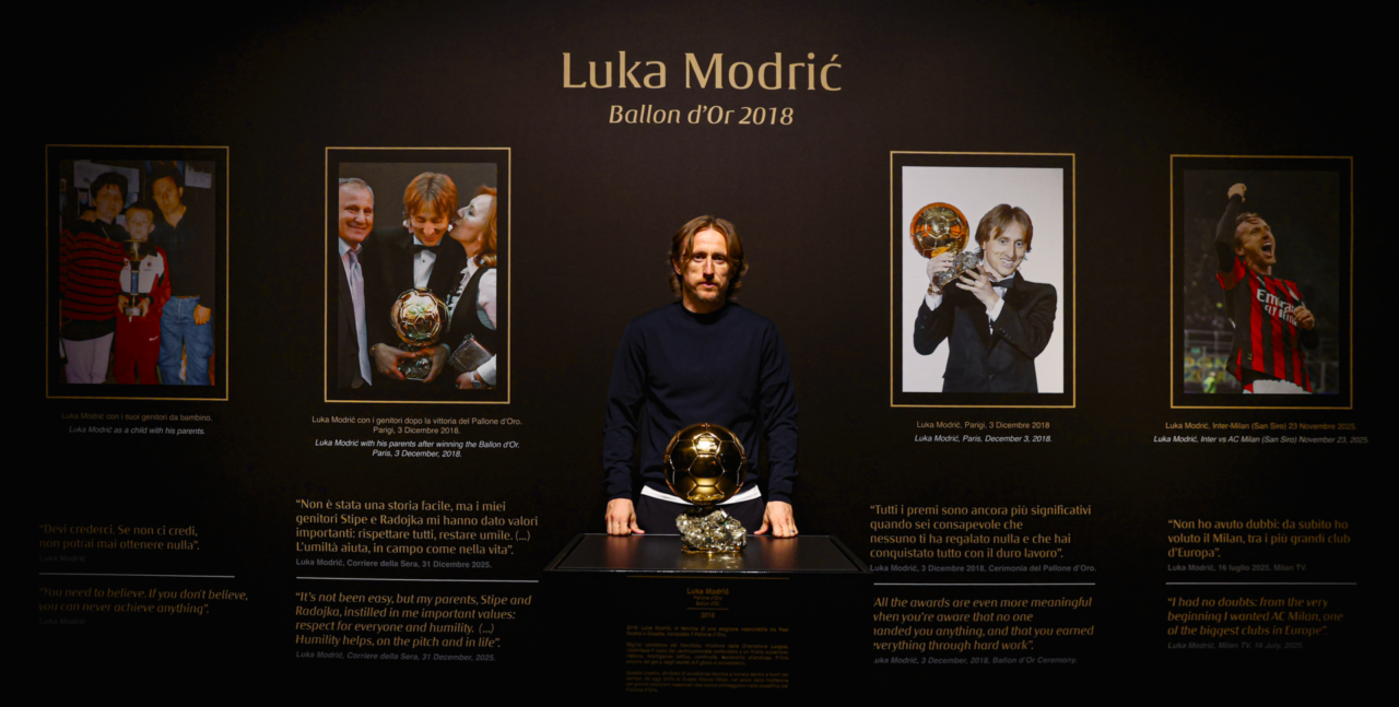 Il Pallone d’Oro di Modric al Museo di Casa Milan