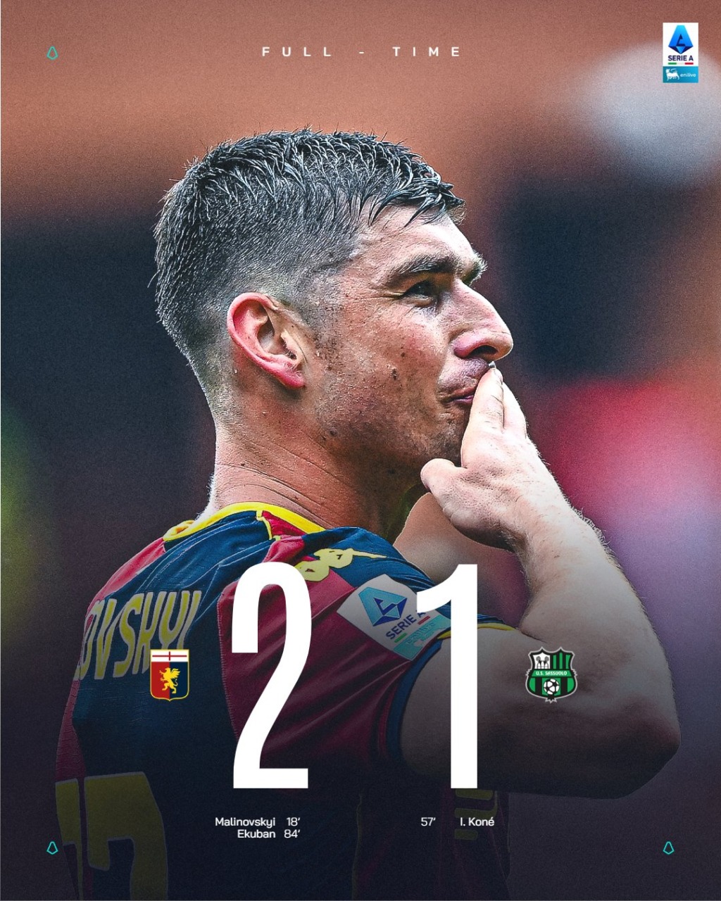 Il Genoa vede la salvezza: battuto il Sassuolo tra gol e tensioni