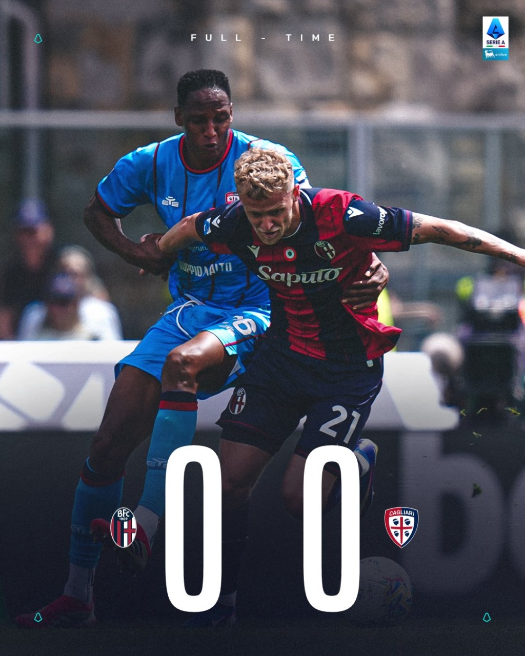 Bologna-Cagliari senza reti: terzo 0-0 di fila in Serie A